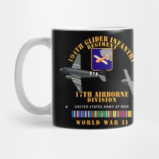 194th Glider Infantry Regiment w Towed Glider w WWII w EUR SVC Mug